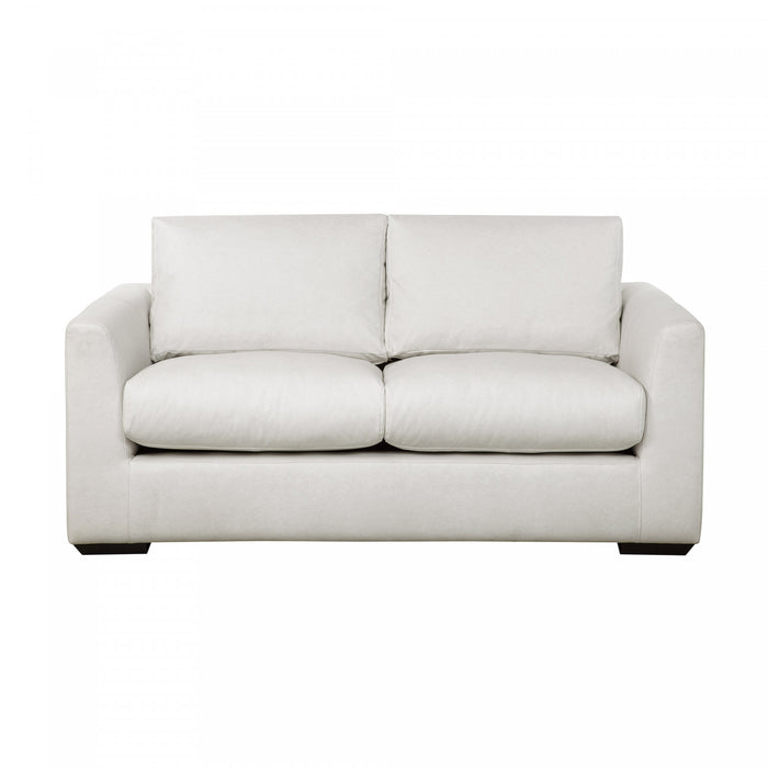 Canape deux places contemporain Cleo en tissu creme