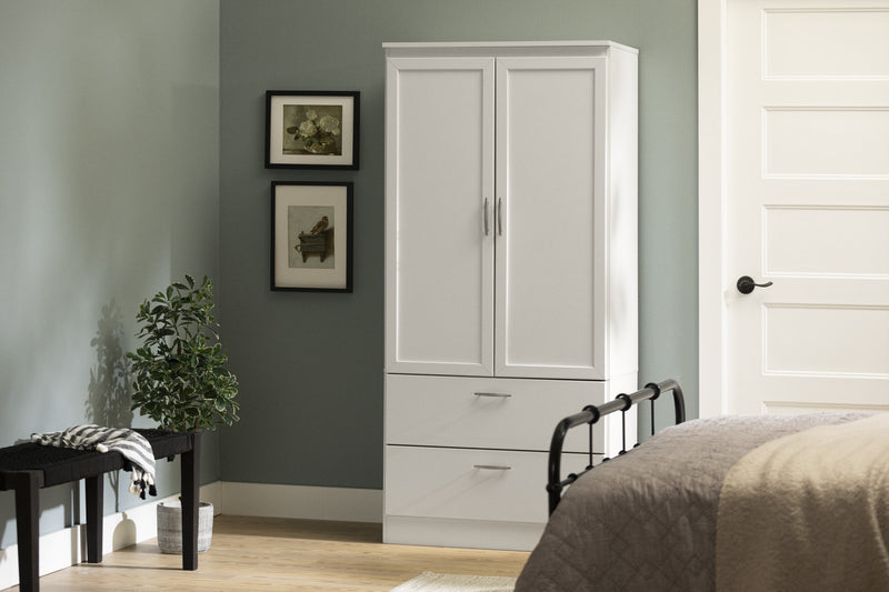 Acapella Armoire penderie Blanc solide, de Meubles South Shore