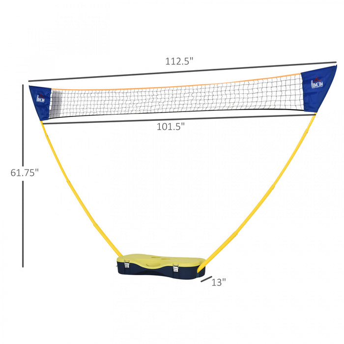 Homcom Ensemble De Filets De Badminton Portables
