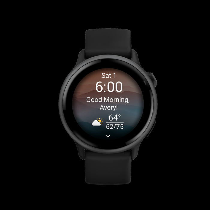 Montre intelligente Garmin Vivoactive 6 Slate Black - Suivi de bien-etre, surveillance de la batterie corporelle, coach de sommeil, applications sportives, Garmin Pay, stockage de musique