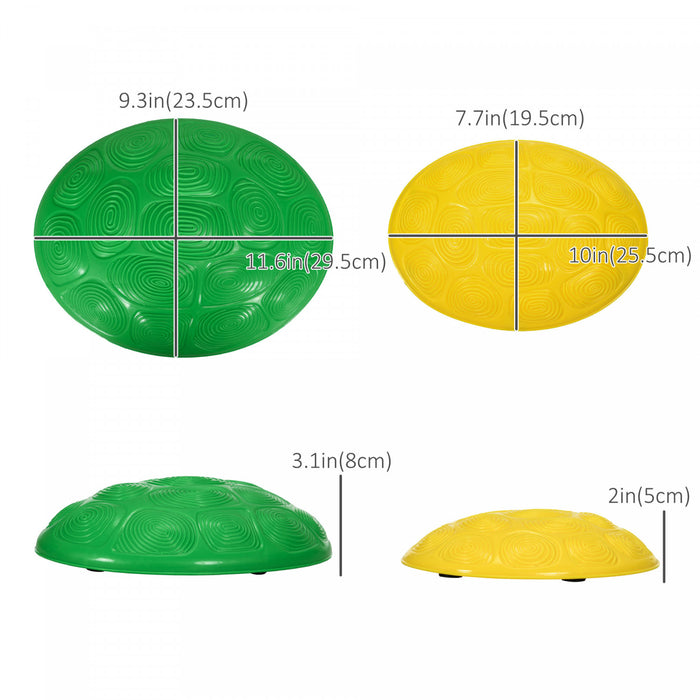 Outsunny 12 Pieces D'equilibre Pour Enfants, Parcours D'obstacles, Jeu Sensoriel, Pierres De Riviere, Jeux D'interieur Et D'exterieur Pour 3 A 8 Ans, Empilables