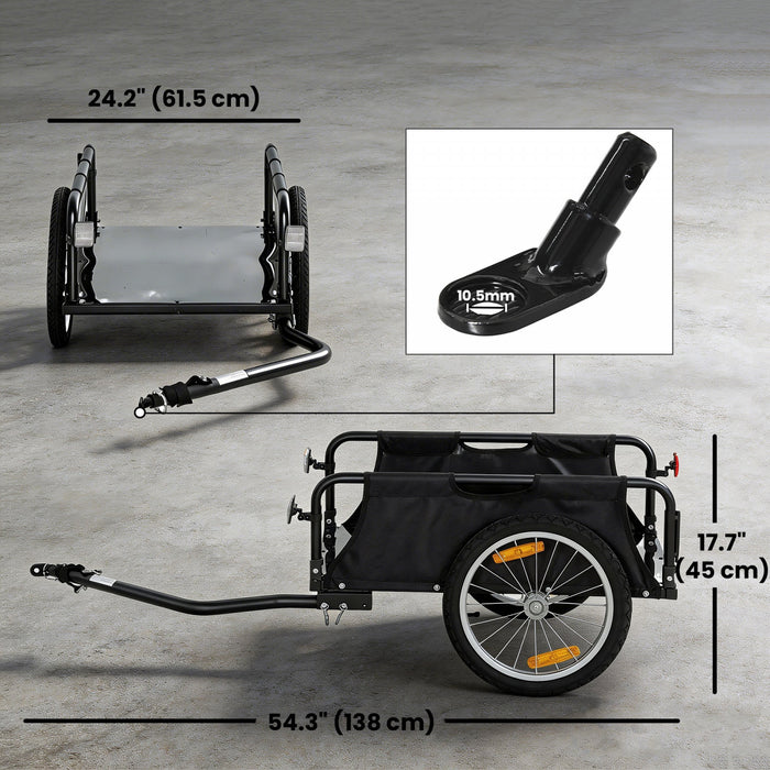 Remorque Cargo Velo Soozier, Chariot pour Velo avec Pneus de 16 pouces a Degagement Rapide