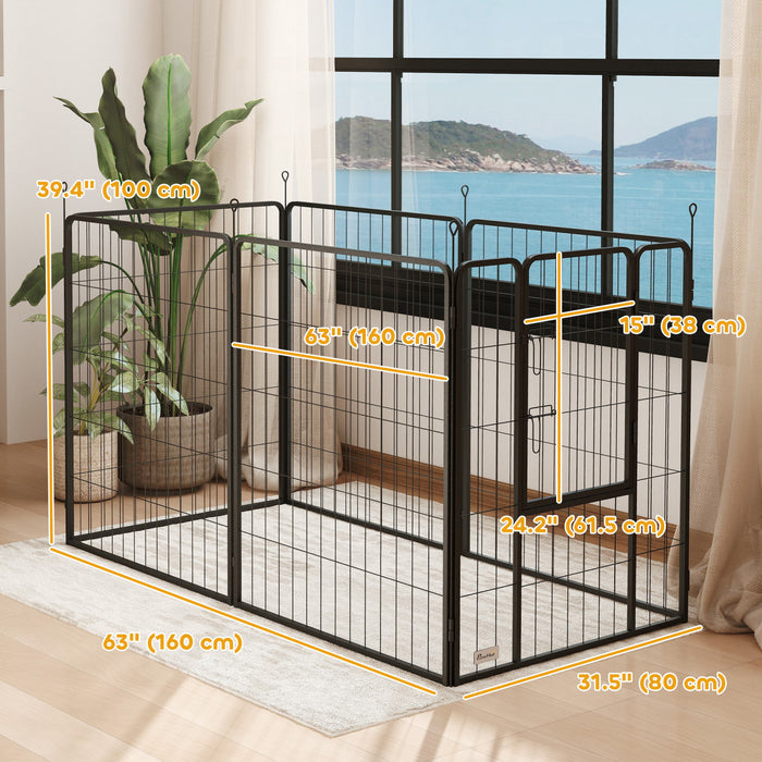 Parc pour chien petits grands, 6 panneaux, 39\" de hauteur