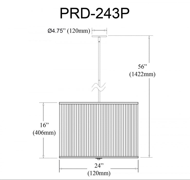 Luminaire suspendu Prudy de Dainolite avec abat-jour plissé blanc, fini laiton vieilli et 4 ampoules