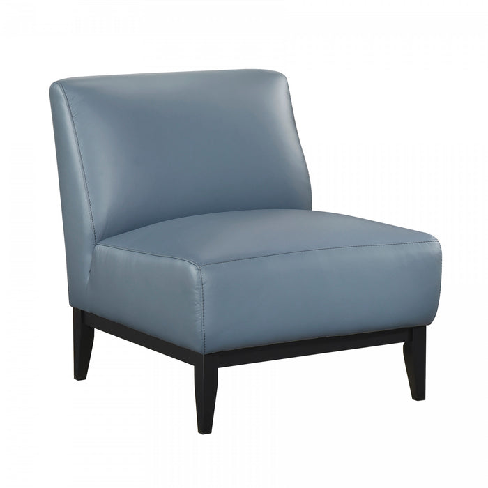Fauteuil D'appoint Murdock En Cuir Bleu