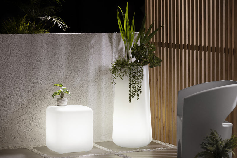 Dalya Table d’appoint lumineuse Blanc, de Meubles South Shore
