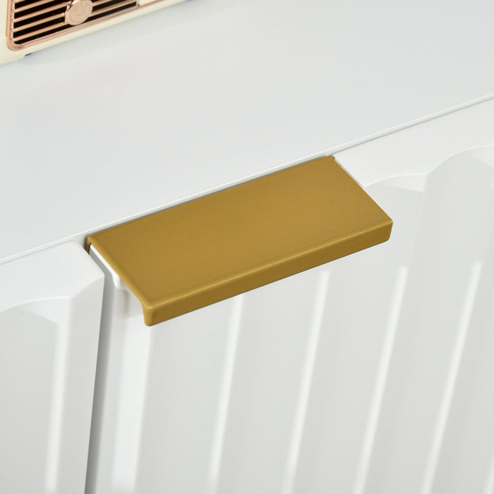 HOMCOM Meuble d'appoint avec pieds dores pour salle a manger couloir, blanc