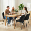 HOMCOM Dining Chairs Set of 4 Kitchen Chairs with Metal Legs Black