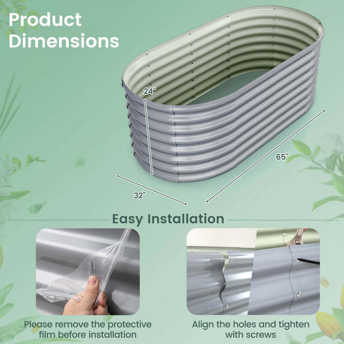 Costway Souleve Kit De Lit De Jardin Planter Souleve Boites De Jardin Exterieures 65\" X 32\" X 24\"