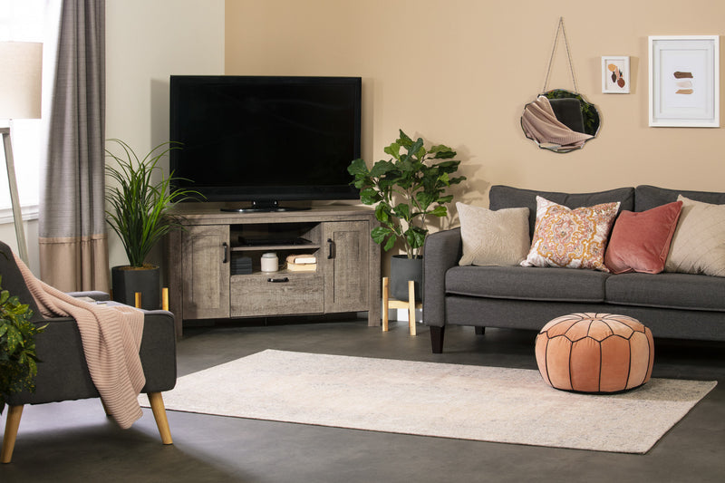 Lionel Meuble Tv En Coin Pour Tv Jusqu'a 48' - Chene Vieilli