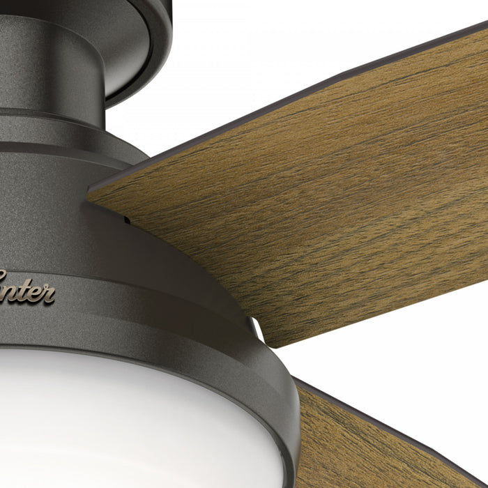 Ventilateur de plafond Dempsey à profil bas avec luminaire - Bronze