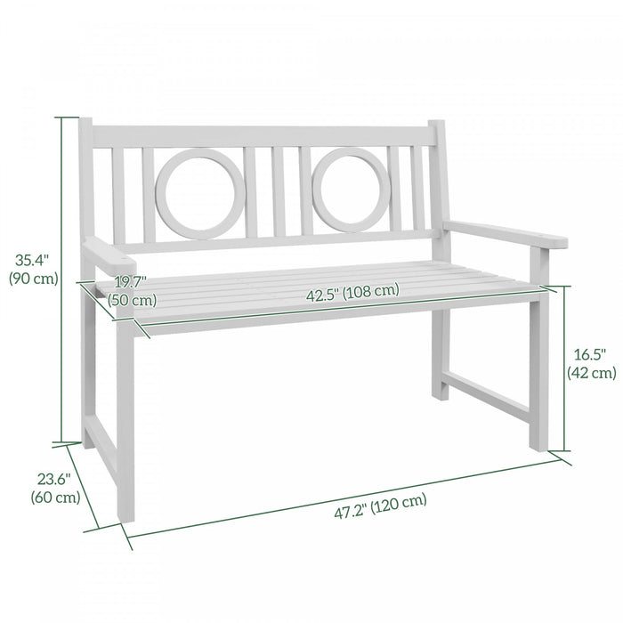 Banc De Jardin En Bois A 2 Places Outsunny Gris