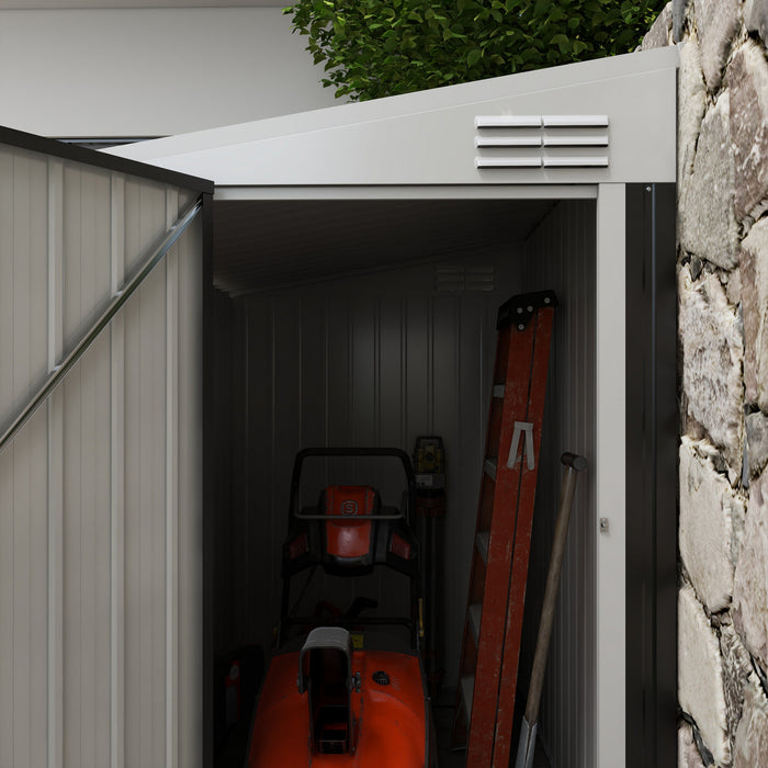 Outsunny Remise De Rangement Exterieure En Metal 4' X 6' Avec Serrure