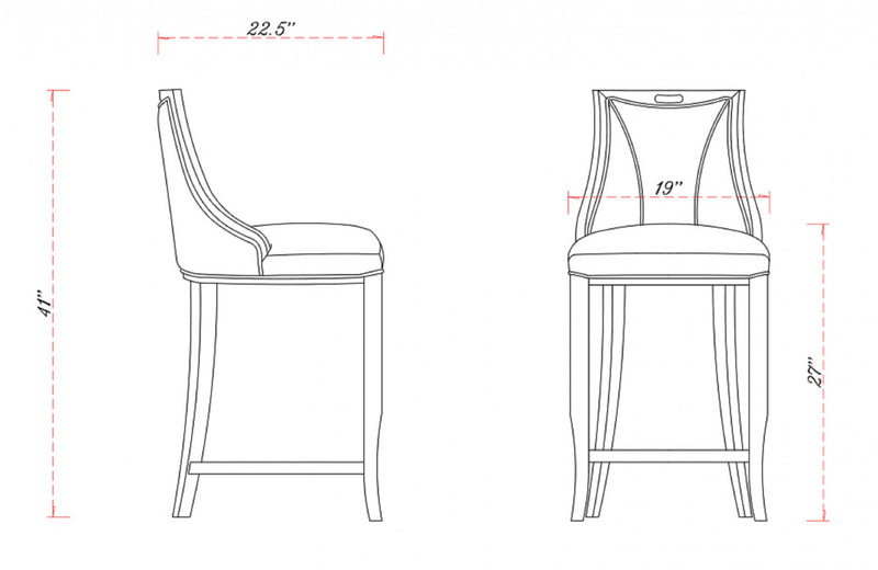 Tabouret de bar en bois traditionnel Emperor avec assise rembourree, graphite - Lot de 3