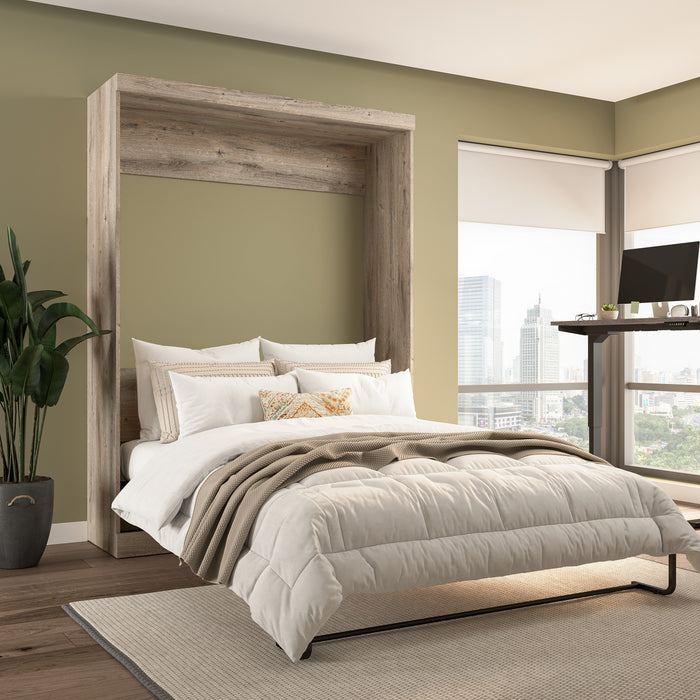 Grand lit escamotable mural Pur de Bestar de 65 po - brun rustique