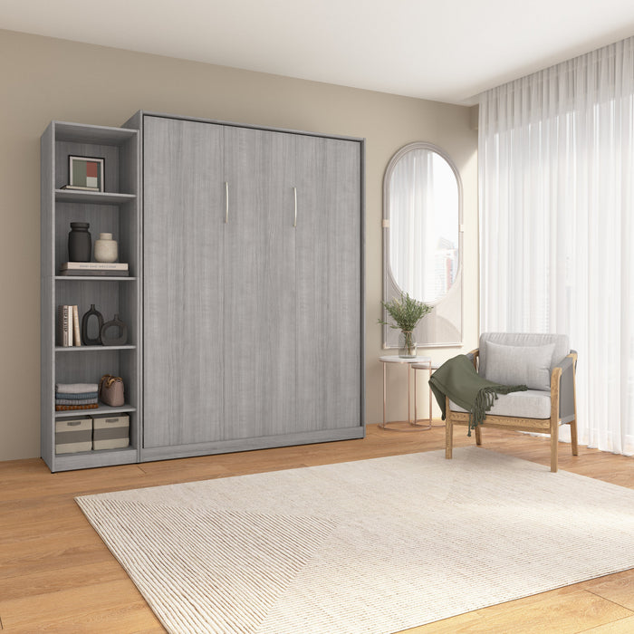 Grand lit escamotable Claremont de Bestar à 5 tablettes - gris platine