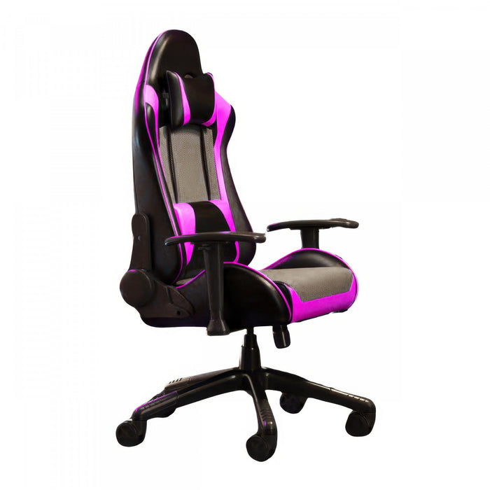 TygerClaw Fauteuil de Gaming a Dossier Haut pour un Confort Maximum (Rose)