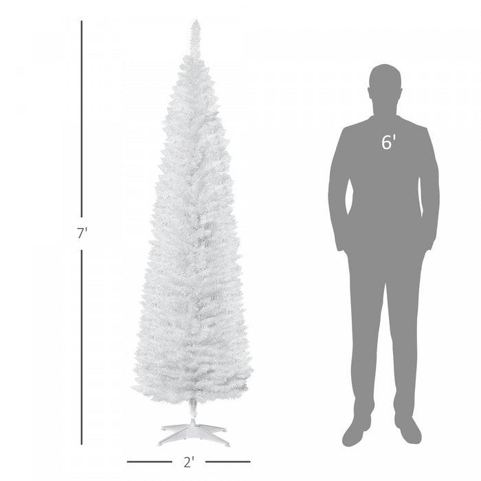 Homcom Arbre De Noel Artificiel Mince De 7 Pieds 499 Branches