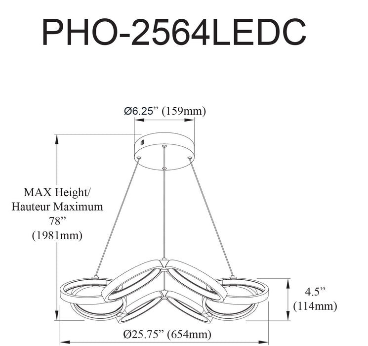 Lustre Philo de Dainolite en silicone blanc qui diffuse la lumière, avec fini noir mat et ampoule de 64 W