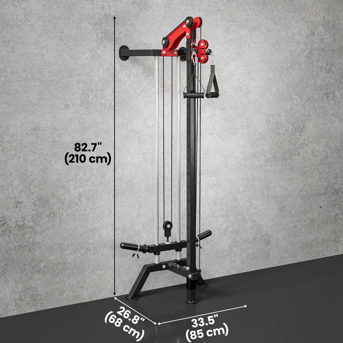 Soozier Station de cable murale, machine de poulie a 16 positions, noire