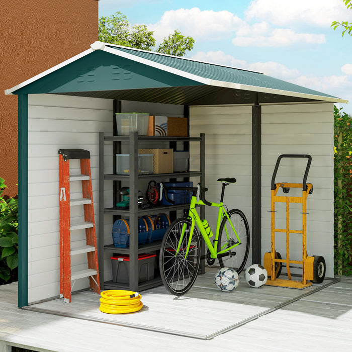 Outsunny Abri de Jardin 9' x 6', Abri de Stockage Metallique, Vert