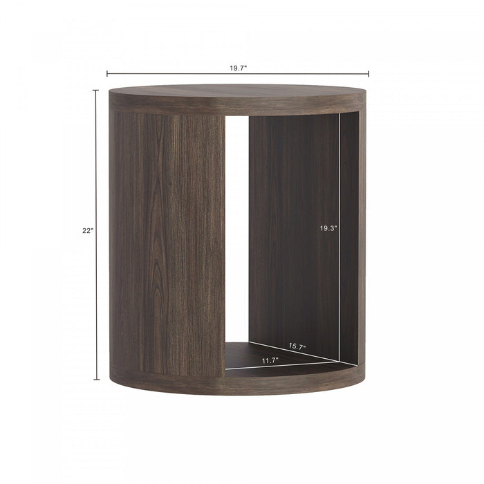 Table d’appoint contemporaine Alure 20\" en noyer