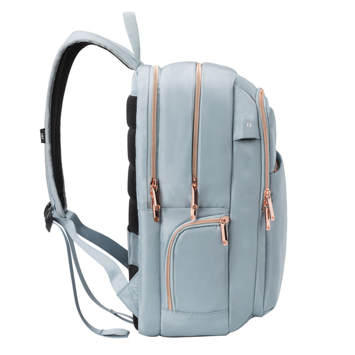 Sac a dos intelligent Swissdigital Design SSD Finder - Modele KATY ROSE avec port de chargement integre - Bleu sarcelle
