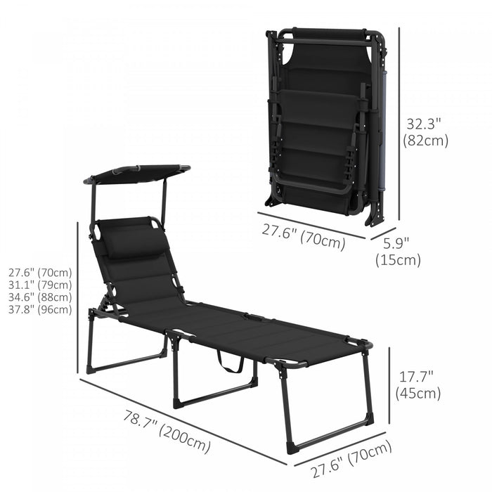 Outsunny Chaise Longue Pliante 2 Pieces, Chaises De Bronzage Inclinables
