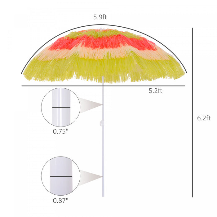 Outsunny Parasol Multicolore