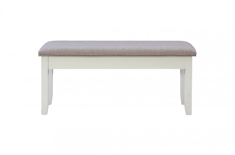 Banc de salle à manger Jane en tissu avec rangement - gris