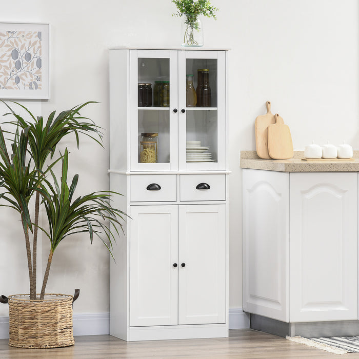HOMCOM Armoire de rangement garde-manger de cuisine 61 \" avec etageres