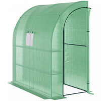 Outsunny Serre D'exterieur 7' X 3' X 7' Pepiniere De Plantes Avec Fenetres A Enroulement Couverture