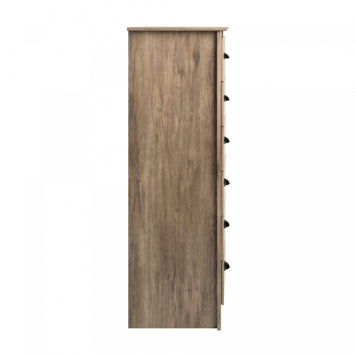 Commode verticale haute Salt Spring à 6 tiroirs - gris délavé