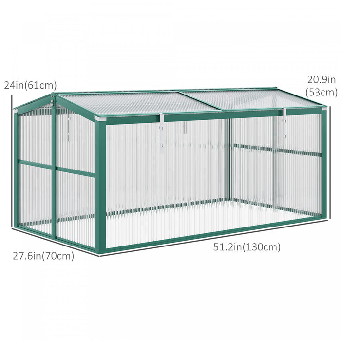 Outsunny Serre Avec Dessus Ouvrable, Jardiniere Surelevee Portable
