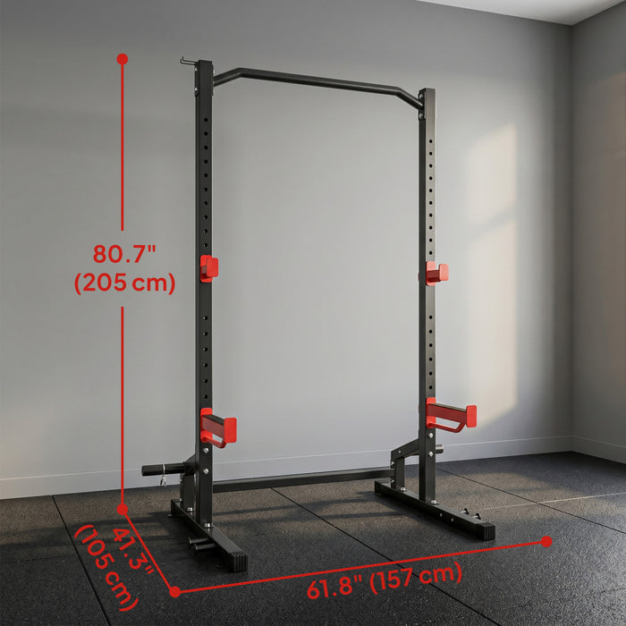 Soozier Rack a Squat 500 kg avec Barre de Traction