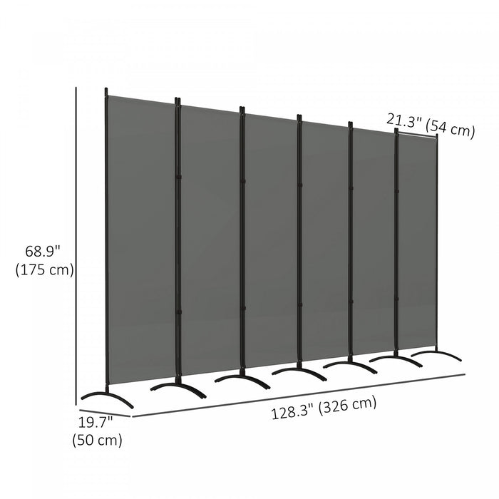 Outsunny Ecran De Confidentialite Pliable, Separateur De Piece, Gris Fonce
