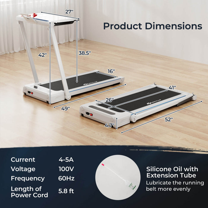 Tapis De Course Pliant 3 En 1 12km/h Goplus