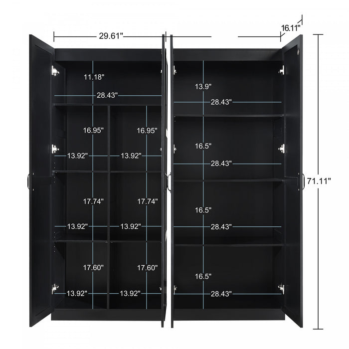 Armoire moderne Hopkins 2 pieces en noir