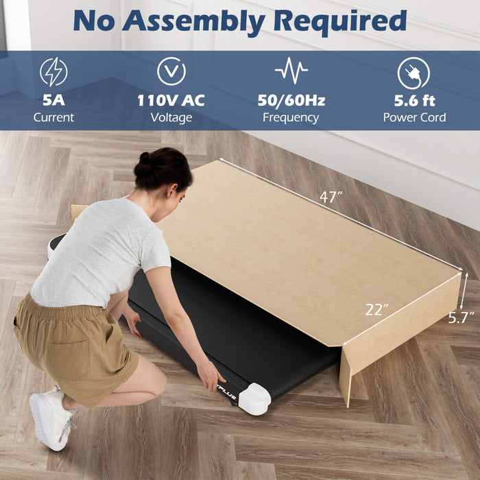 Goplus 2.5hp Sous Tapis Roulant De Bureau Pour La Maison Et Le Bureau Telecommande Led Ecran Blanc