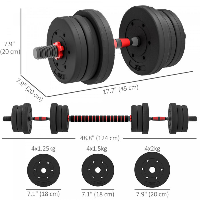 Soozier Ensemble d'halteres reglables de 44lb pour le fitness