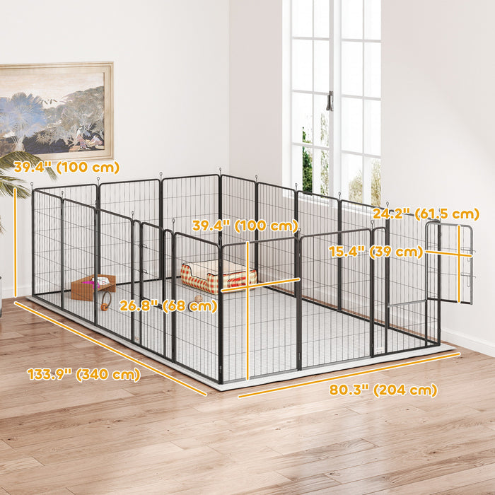Parc pour chien a 16 panneaux, 39\" H, pour grands chiens