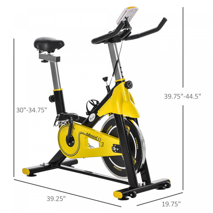 Soozier Velo D'exercice Stationnaire, Velo D'entrainement Cardio D'interieur Avec Resistance Reglable Par Courroie, Siege, Guidon Avec Ecran Lcd Pour La Salle De Sport A Domicile