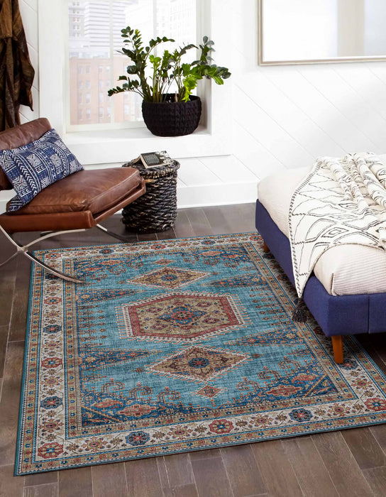 Tapis Traditionnel Tracy 8'0\" x 10'0\" en Bleu