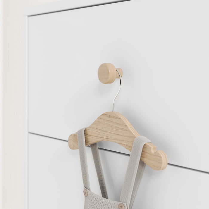 Storkcraft California 6 Commode a tiroirs - Blanc avec bois clair