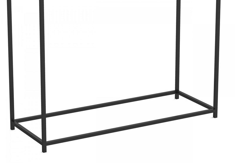 Console moderne de 31 po - taupe foncé avec métal noir