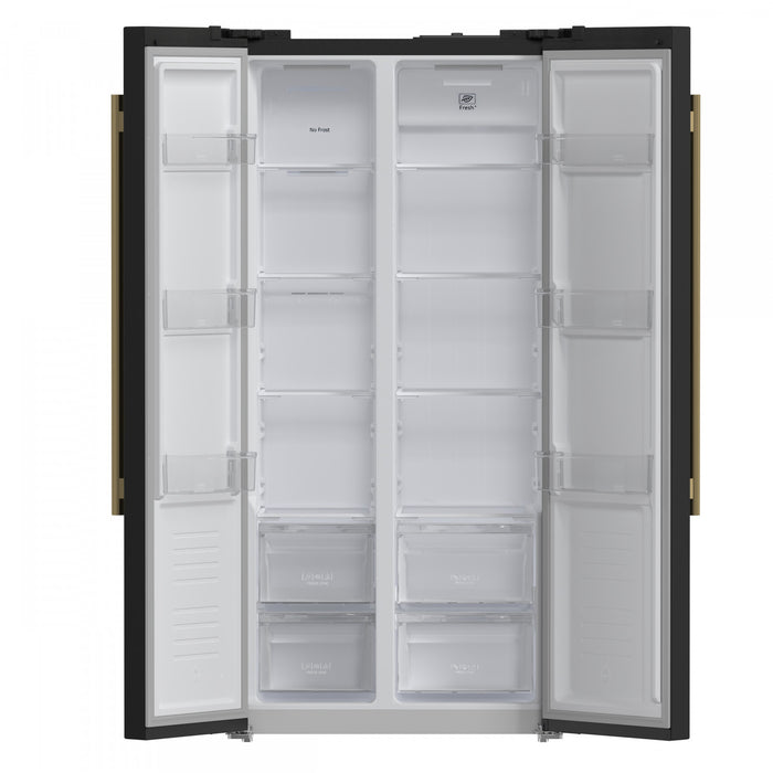 Refrigerateur cote a cote Salerno en noire de 33 po, 15,6 pi³ - FFRBI1805-33BLK