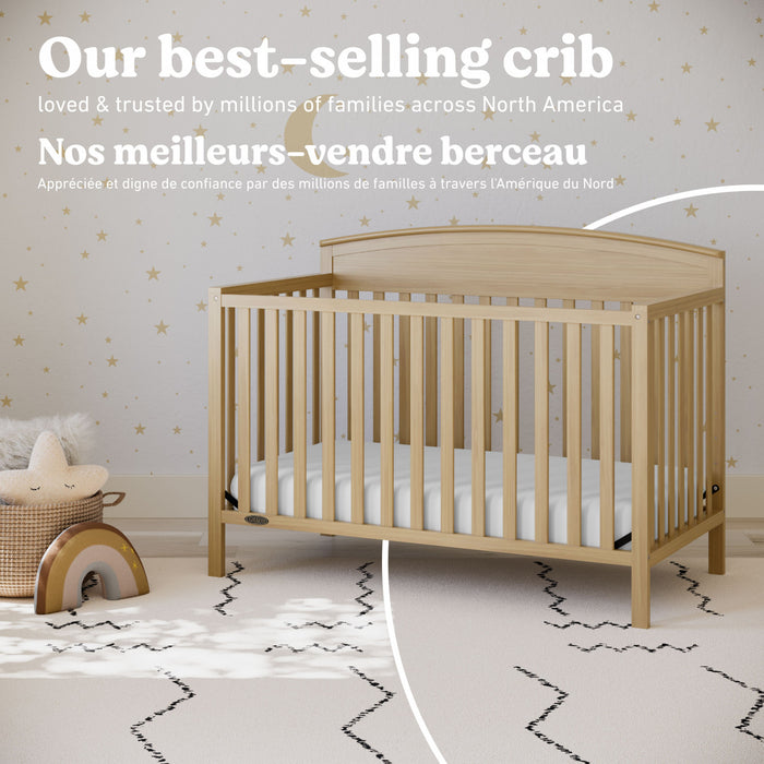Graco Benton Lit de bebe convertible 5-en-1 - Bois clair