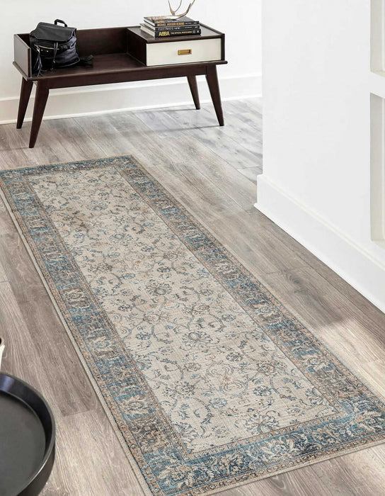 Tapis Traditionnel Monet 2'6\" x 8'0\" en Bleu