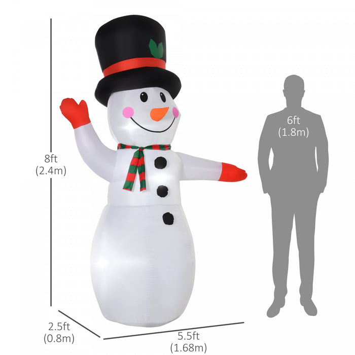 Homcom Bonhomme De Neige Gonflable