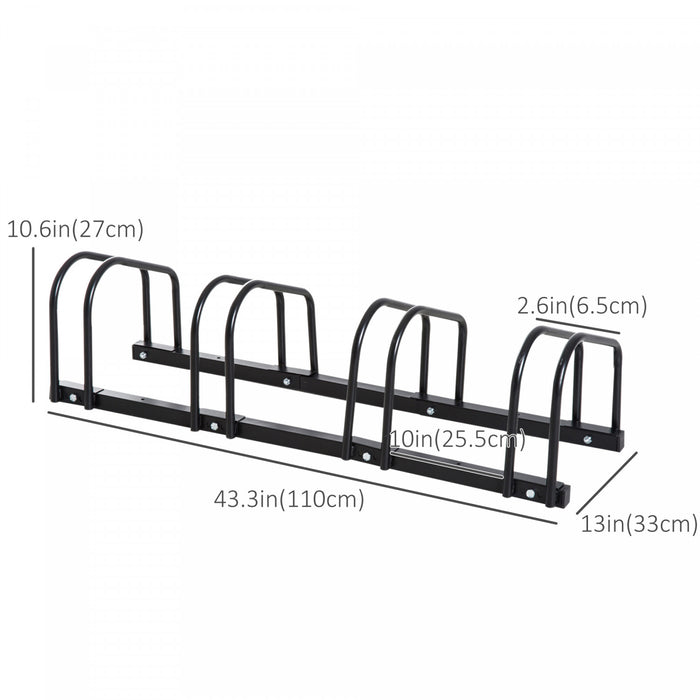 Soozier Support De Rangement Pour Velo Pour 4 Velos, Noir
